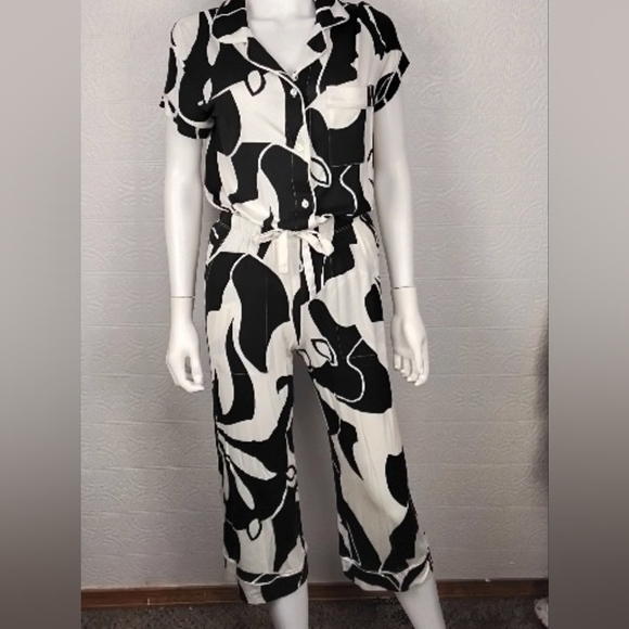 Stars Above Monochrome Swirl Jumpsuit - Picture 3 of 7